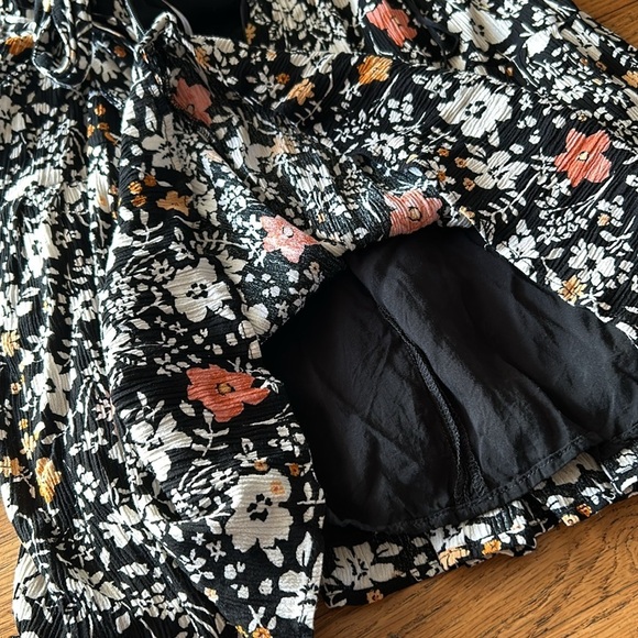 Free People Kaley Mini Dress in Black Floral Size 6 - Picture 10 of 16